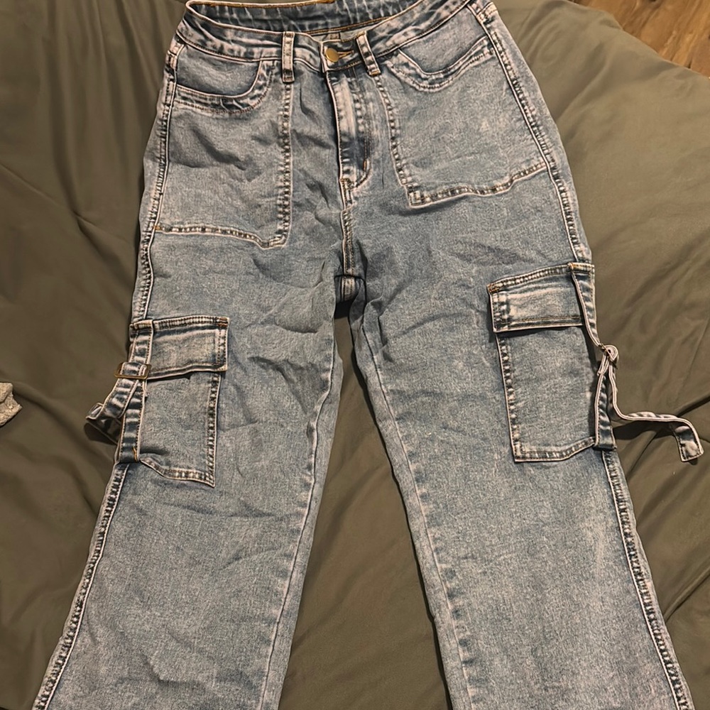 Light Blue Cargo Jeans